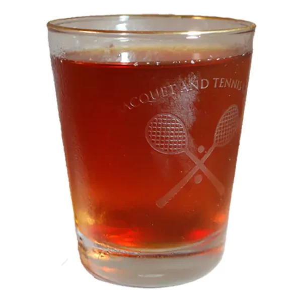 Deep Etched Double Old Fashion Glass